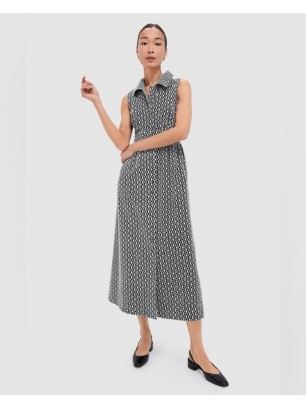 New POMANDER PLACE black eyelet  Maxi Noelle Dress- S size
